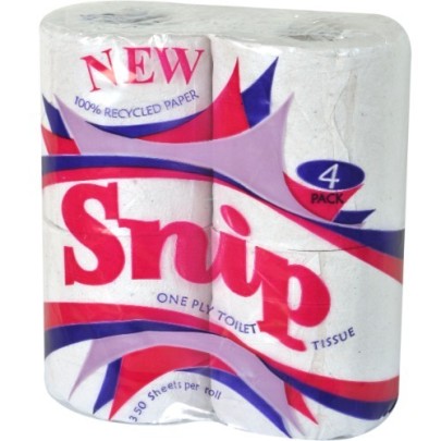 Snip Toilet Tissues 1ply 4’s